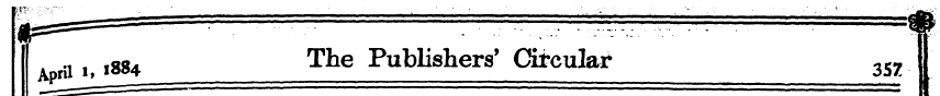Apra^i884 The Publishers' Oi-cular | ^