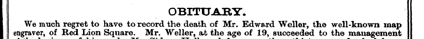 OBITUARY. I I engraver We much , of Red ...