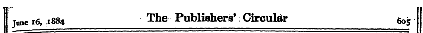 JUBe rt, ,1884 The Publishers'; Circular...