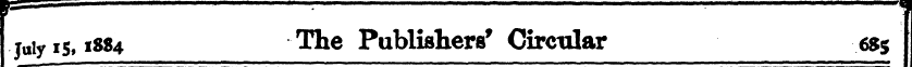 July is, * 8*4 The Publishers' Circular ...
