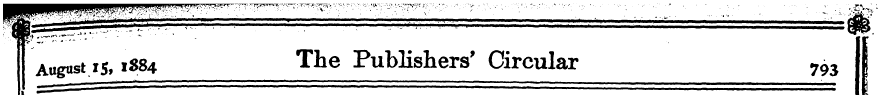 I August 15,1884 The Publishers' Circula...