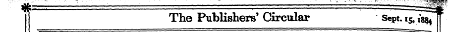 The Publishers' Circular * s^. i5ly^1r '...