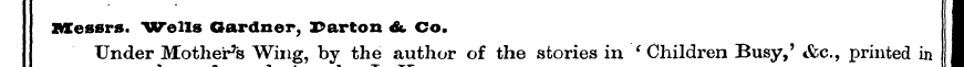 Messrs. "Wells Gardner, barton & Co. I U...