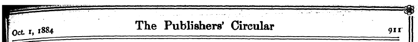 If Oct. r, 1884 The Publishers' Circular...