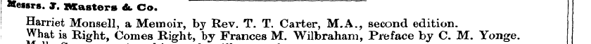 JWeisrs. J. Masters 6. Co. Harriet What ...
