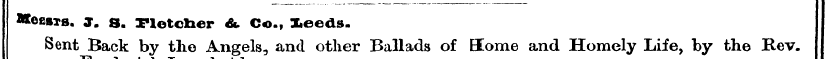 MeesTs. J. s. .Fletcher &. Co., Xeeds. S...