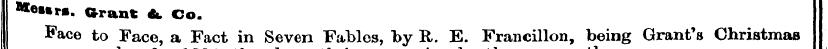 *es»r«. Grant *. Co. Face to Face, a Fac...