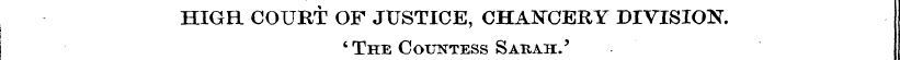 HIGH COURT OF JUSTICE, CHAKCERY DIVISION...