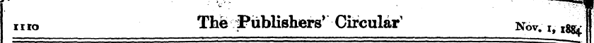 nro TheJPubUshers* Circular' Nov^i ^ ¦ ¦