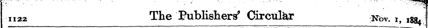 122 The Publishers' Circxil&r Nbv. , t l...