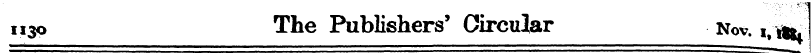 1130 The Publishers' Circular Nov. l : t...