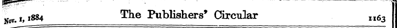 Pfrr— ' - ¦ . - . ¦ : j Kov- 1,1884 The ...