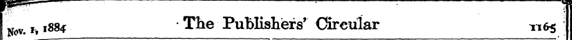 P pg^ , _ Nov. i, i88* ^ e Publishers' C...