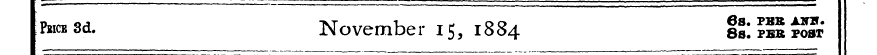 P*rc* 3d. November 151884 SSlml ^ , n
