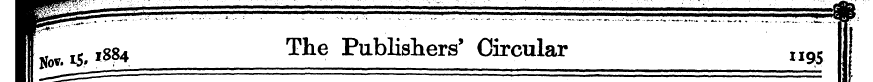 If„ T , ,884 The Publishers' Circular II...