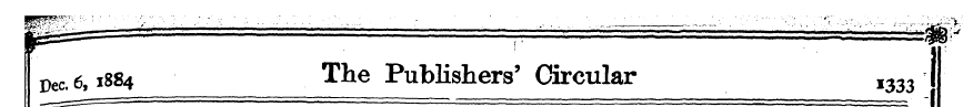 pec. 6,1884 The Publishers 5 Circular I3...