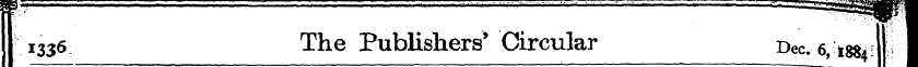 1336 The Publishers * Circular Decvtg&i ...