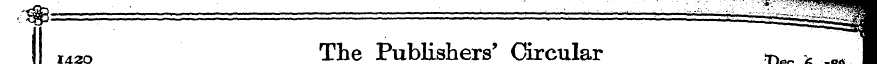 iA 2O The Publishers' Circular tw > __ I