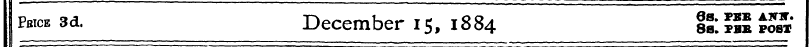 Pbice 3d. December 15, 1884 SisSvcEs