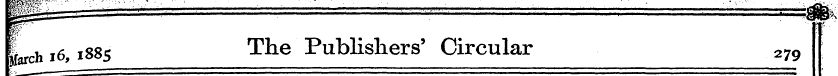 l^h l6,1885 The Publishers' Circular 279