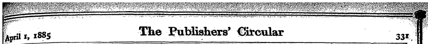 I nii, 1885 -53» Itablislreirs' <3ireula...
