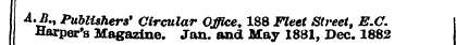 4./*., Publishers* Circular Office188 Fl...