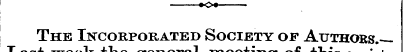 The Incorporated Society of Authors. — L...