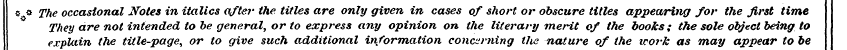 * * The occasional Notes in italics afte...
