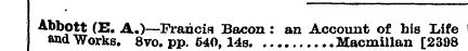 Abbott and Works (E. . A. 8 )— vo. Franc...
