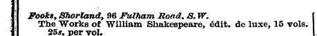 Fooks, Shorland, 96 Fulham Road, S. W. :...