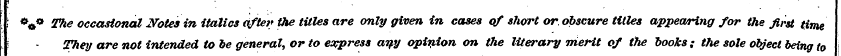¦ \ *V> The occasional Notes in italics ...