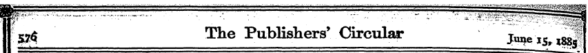 l ^____ The Publishers' Circular imx$. *...