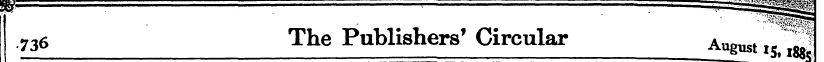 l •<'»'v;*S!SS!"p» 736 The Publishers' C...
