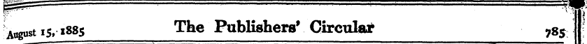 ^t is, 1885 The Publishers' Circular 78s...
