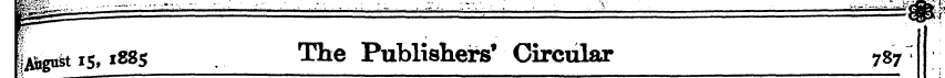 '" '' IF . • ijbgoft is, 1885 .. The Pub...