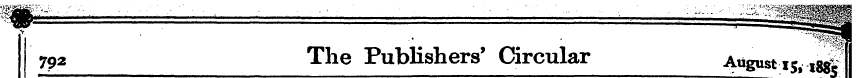 792 The Publishers' Circular August 15* ...