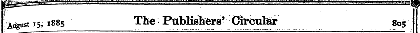 | I < f -Ju^ """ ast 15,1885 The Publish...