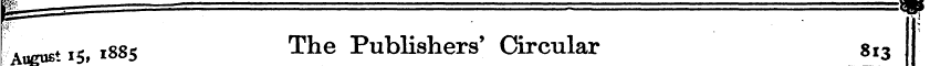 Aueost 15. * 88 s The Polishers' Circula...