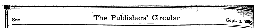 ' 822 The Publishers' Circular Sept ^^1