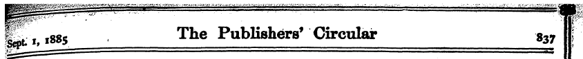 ^ti 1885 The Publishers* Circular 837 f ...
