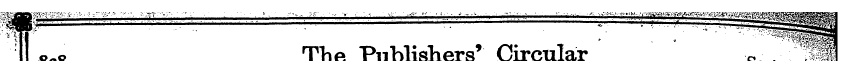 ¦ $3 s The Publishers' Circular — Sept. ...