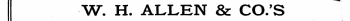 W. H. ALLEN 8c CO.'S LIST OF NEW PUBLICATIONS.
