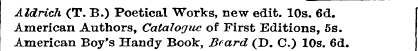 Aldrich (T. B.) Poetical Works, new edit...
