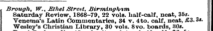 Brough, W., Ethel Street, Birmingham Ven...