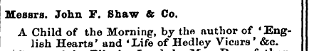 Messrs. John F. Shaw & Co. A M l Child M...