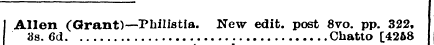 Allen 3s. Gd (Grant)— Philistla. New edi...