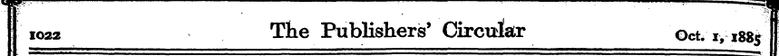 ioaa The Publishers' Circular Oct. i, 18...
