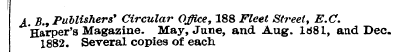 A. B.j Publishers * Circular Office, 188...