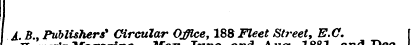 A. B., Publishers* Circular Office, 188 ...