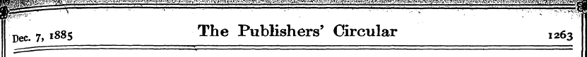Dec. 7, *& s s ^e Publishers' Circular I...